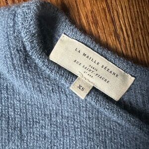 Sézane La Maille Blue Gaspard cardigan